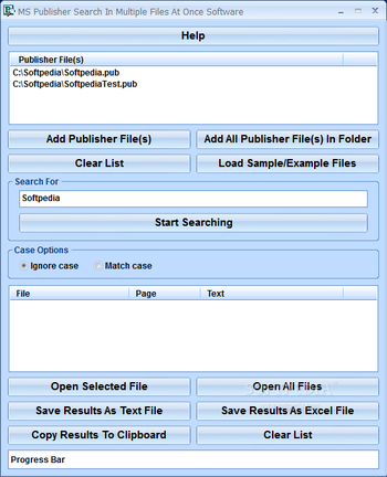 MS Publisher Search In Multiple Files At Once Software screenshot