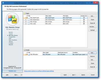 MS SQL PHP Generator Professional screenshot 3