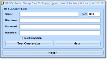 MS SQL Server Change Case To Proper, Upper, Lower & Sentence Software screenshot