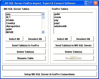 MS SQL Server FoxPro Import, Export & Convert Software screenshot 2