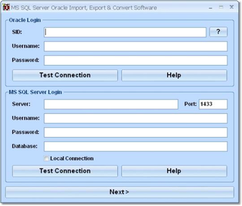 MS SQL Server Oracle Import, Export & Convert Software screenshot