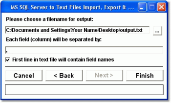 MS SQL Server to Text Files Import, Export & Convert Software screenshot 2