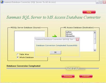 MS SQL to MS Access Database Conversion Utility screenshot 3