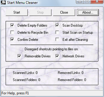 MS Start Menu Cleaner screenshot