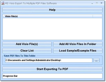 MS Visio Export To Multiple PDF Files Software screenshot