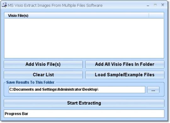 MS Visio Extract Images From Multiple Files Software screenshot