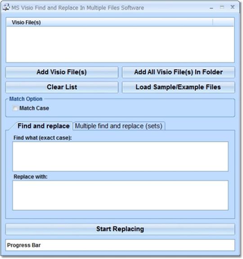 MS Visio Find and Replace In Multiple Files Software screenshot
