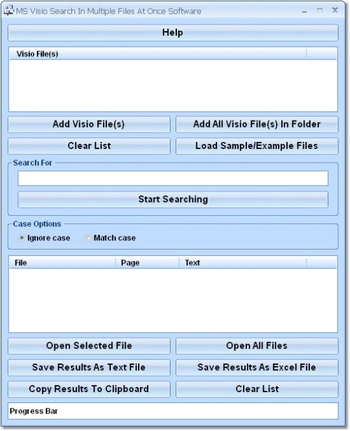 MS Visio Search In Multiple Files At Once Software screenshot