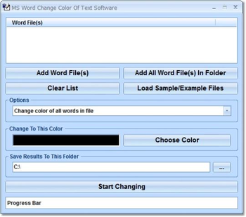 MS Word Change Color Of Text Software screenshot