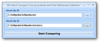 MS Word Compare Two Documents and Find Differences Software screenshot