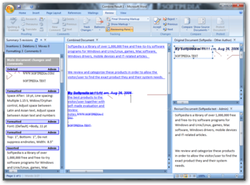 MS Word Compare Two Documents and Find Differences Software screenshot 2