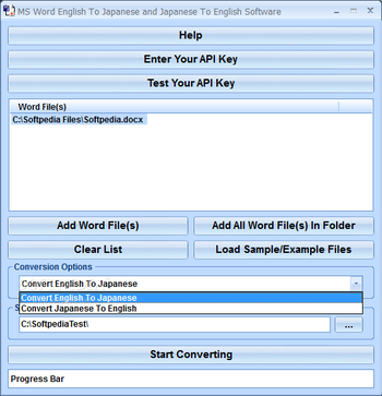 MS Word English To Japanese and Japanese To English Software screenshot 2