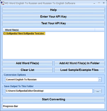 MS Word English To Russian and Russian To English Software screenshot