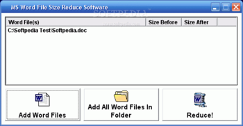 MS Word File Size Reduce Software screenshot