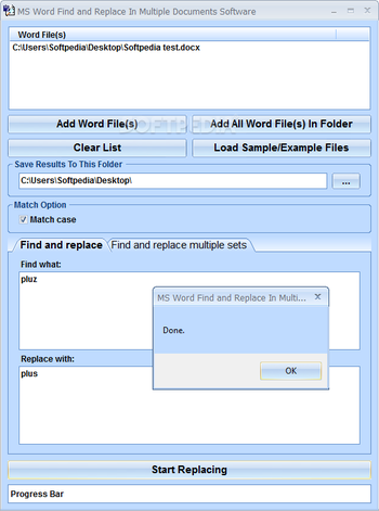 MS Word Find and Replace In Multiple Documents Software screenshot 3