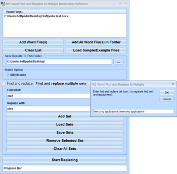 MS Word Find and Replace In Multiple Documents Software screenshot 4