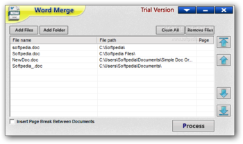 MS Word Merge Tool screenshot
