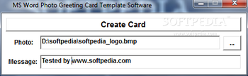MS Word Photo Greeting Card Template Software screenshot