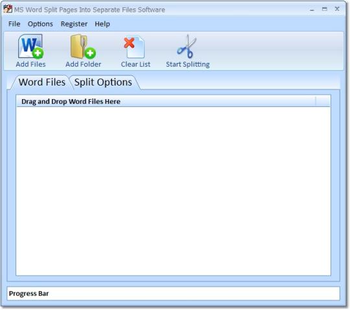 MS Word Split Pages Into Separate Files Software screenshot