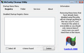 MsConfig Cleanup Utility screenshot