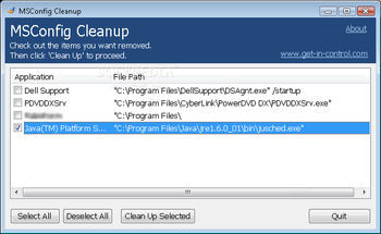 MSConfig Cleanup screenshot
