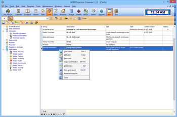 MSD Organizer Freeware screenshot 10