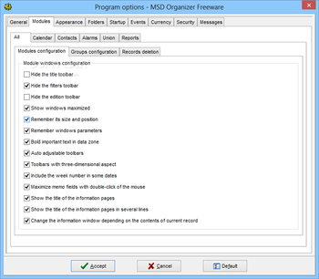 MSD Organizer Freeware screenshot 12
