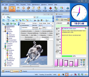 MSD Organizer Portable Freeware screenshot