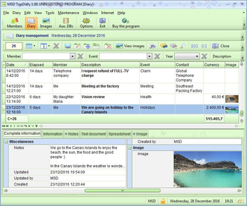 MSD TopDiary Portable screenshot 2