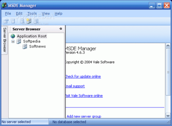 MSDE Manager screenshot 2