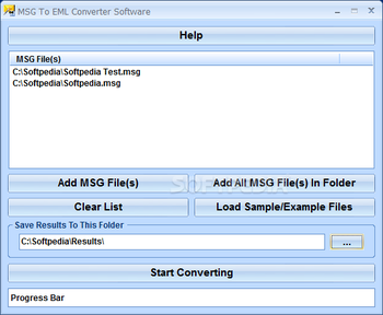 MSG To EML Converter Software screenshot