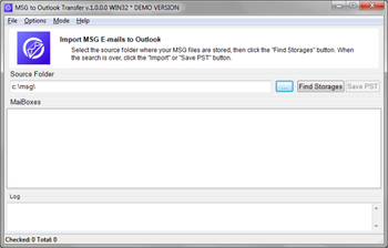 MSG to Outlook Transfer screenshot