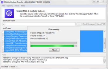 MSG to Outlook Transfer screenshot 4