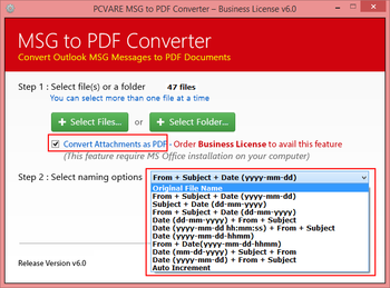 MSG to PDF Converter screenshot 2