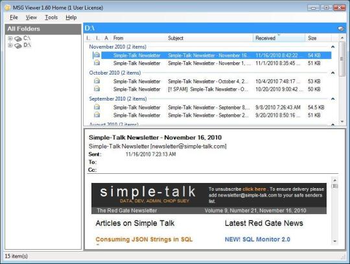 MSG Viewer screenshot