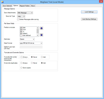 MsgSave screenshot 2