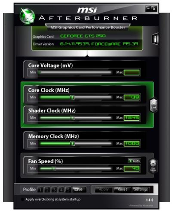 MSI Afterburner screenshot