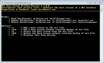 MSI Data Stream Utility screenshot