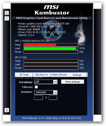 MSI Kombustor screenshot 7