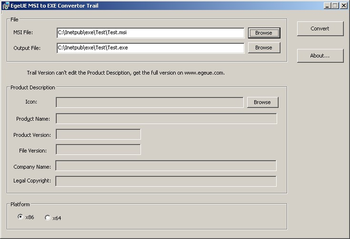 Msi to Exe Converter Pro screenshot
