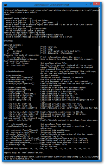 Msmtp screenshot