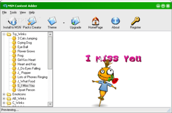 MSN Content Adder screenshot