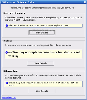 MSN Nickname Maker screenshot 3