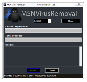 MSN Virus Remover screenshot