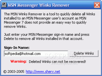 MSN Winks Remover screenshot