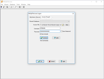 MsSqlToAccess screenshot 2