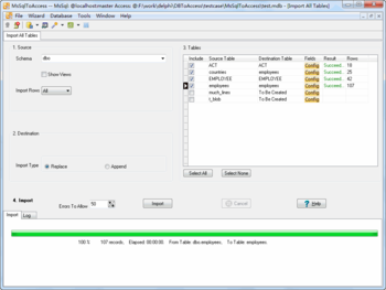 MsSqlToAccess screenshot 3
