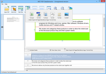 MST PDF DataExtractor screenshot 3