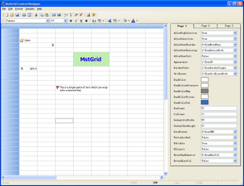 MstGrid ActiveX Control screenshot