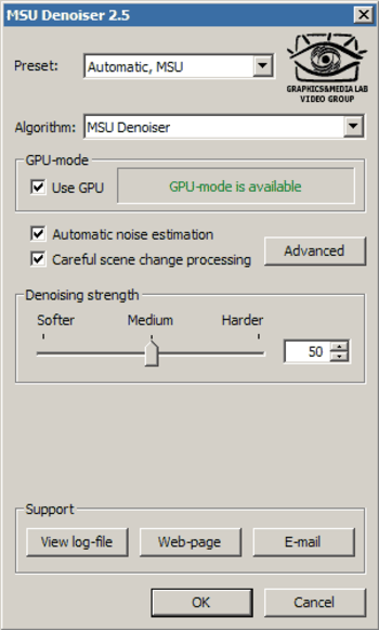 MSU Denoising VirtualDub Plugin screenshot